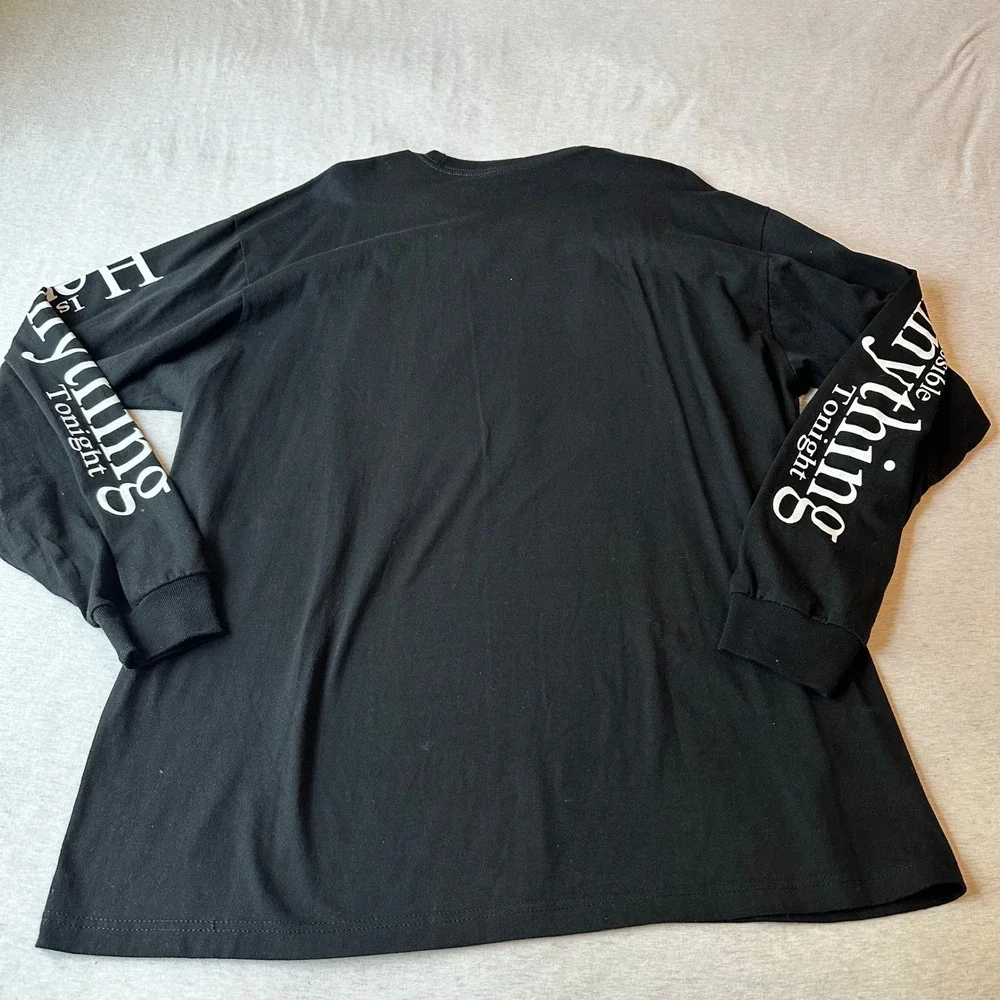 Fashion Nova Men Hennything Is Possible Long Sleeve Graphic Tee Black XL ML1323